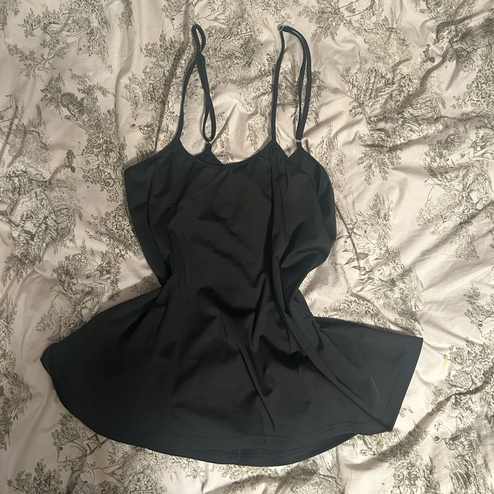 black mini dress